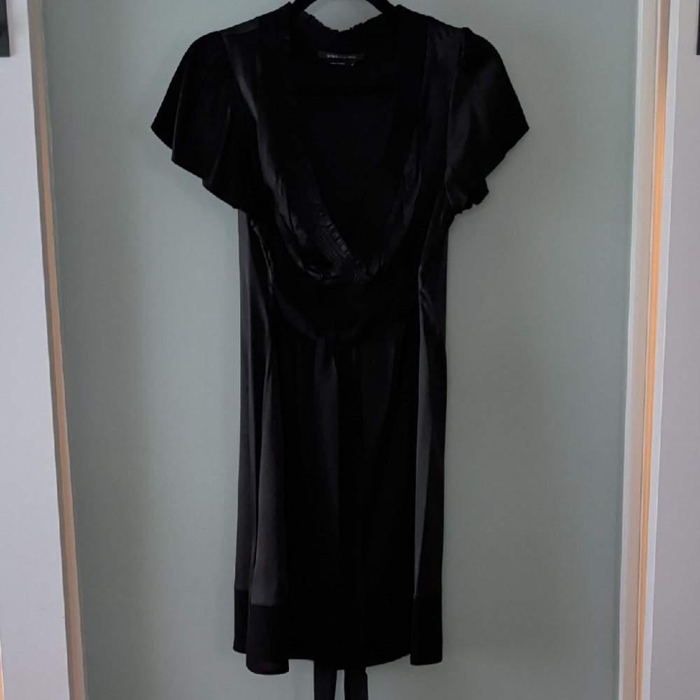 BCBGMaxAzria Black Textured Dress